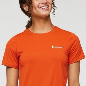 Cotopaxi Women's Orange Fino Tech Performance Tee - Size L